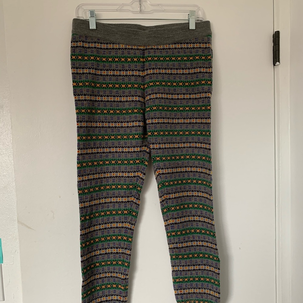 J Crew Merino Wool Fair Isle Leggings
